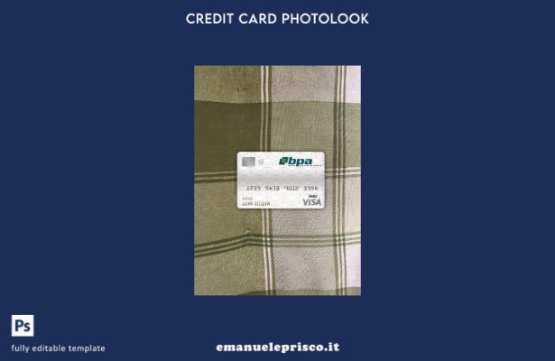modello frontale photolook per carta di debito visto bancario Cuba Banco popolar